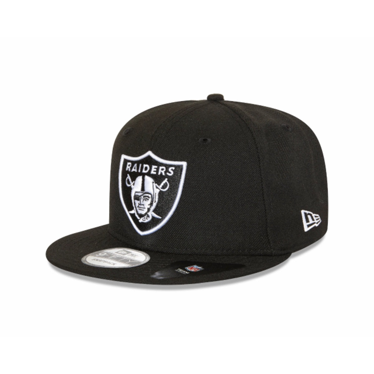 New Era Raiders 9Fifty Black White Flat Peak Snapback