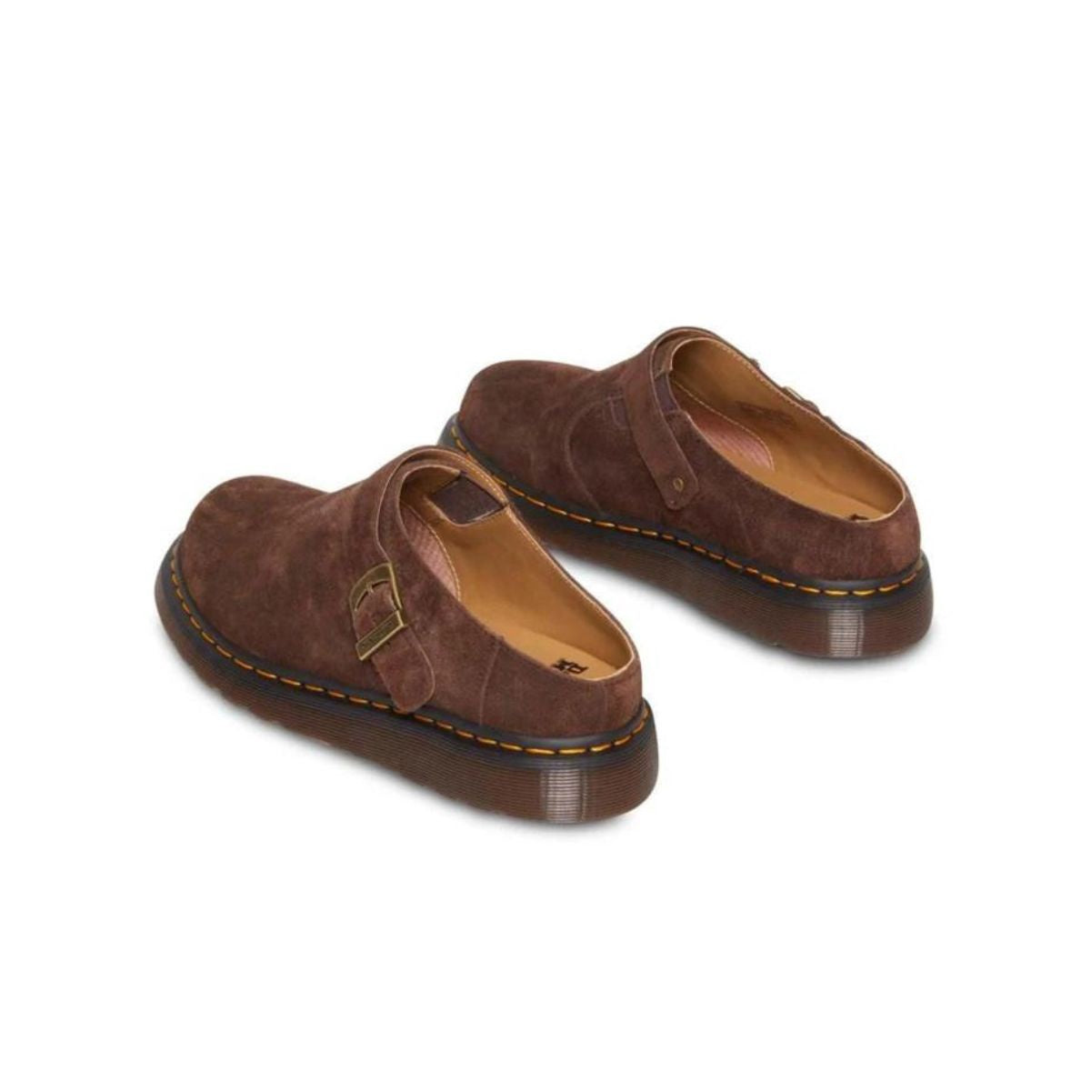 Dr Martens Isham Buckle Mule Dark Brown Desert Oasis Suede - Last Pair UK6