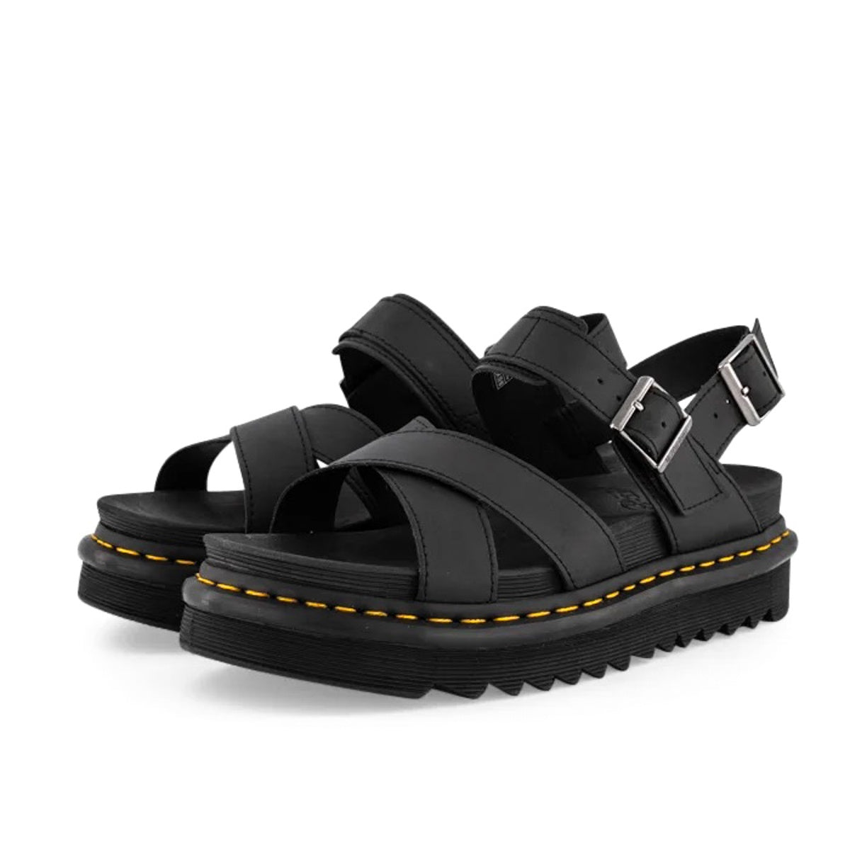 Dr Martens Voss II Cross Strap Sandal Black Hydro