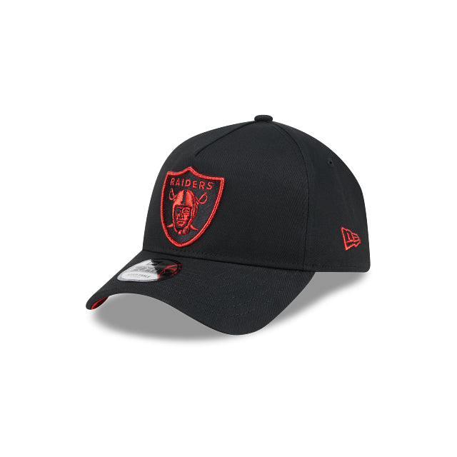 New Era 9Forty AFrame MAtallic Raiders Black Scarlet