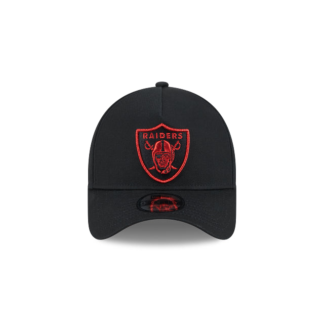 New Era 9Forty AFrame MAtallic Raiders Black Scarlet