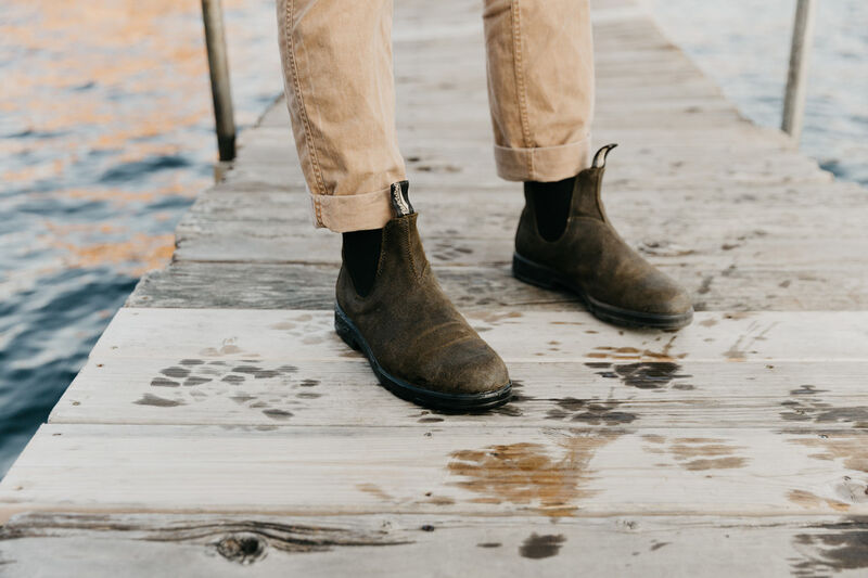 Blundstone 1615 Dark Olive Suede Chelsea Boot