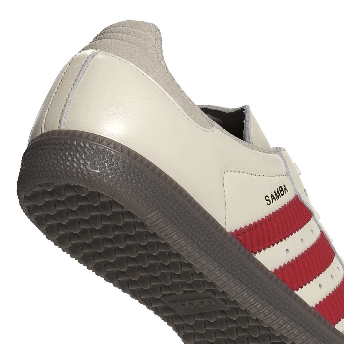 Adidas Samba OG Mens Off White Scarlet Red Stripes