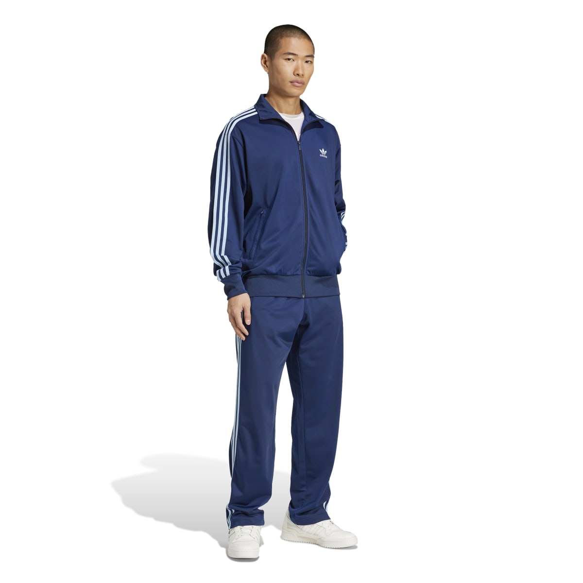 Adidas Firebird Mens Track Top Blue on Blue