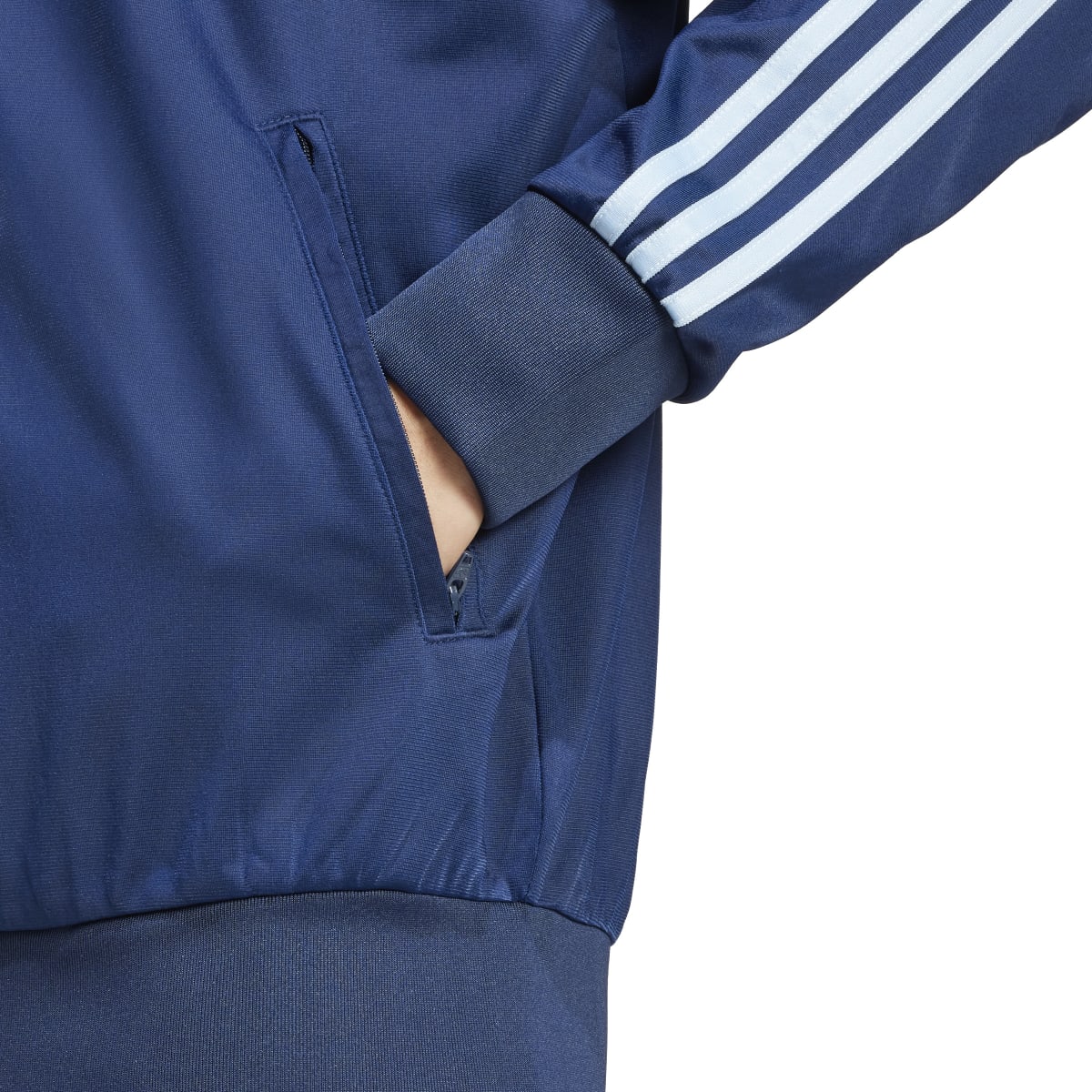 Adidas Firebird Mens Track Top Blue on Blue