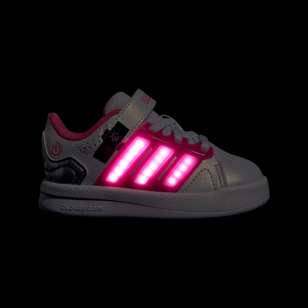 Adidas Lightorama Court Shoe Infants White Pink