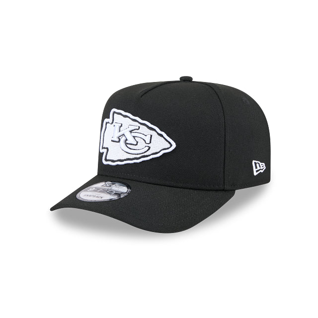 New Era 9Fifty AFrame Kansas City Chiefs Cap Black White Logo
