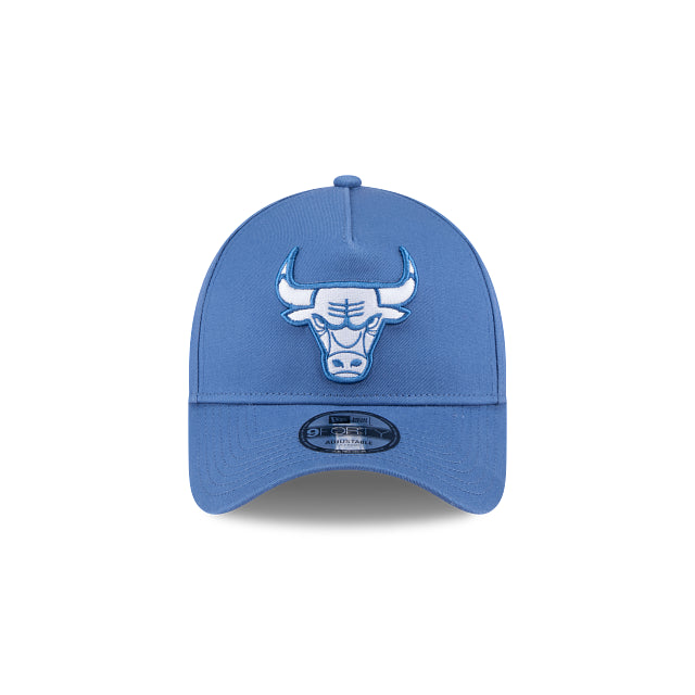 New Era 9Forty AFrame Chicago Bulls Cap Indigo White Logo