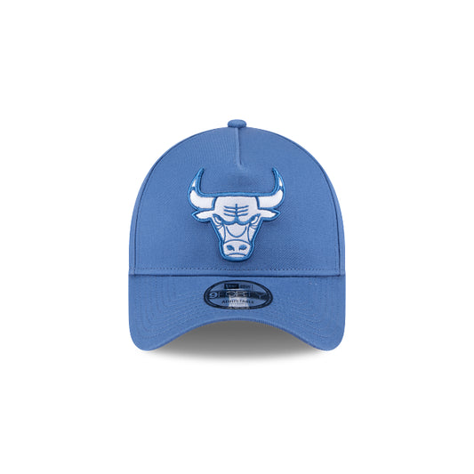 New Era 9Forty AFrame Chicago Bulls Cap Indigo White Logo
