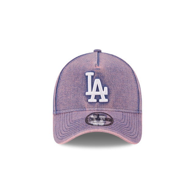 New Era 9Forty AFrame LA Dodgers Cap Pink Acid Denim