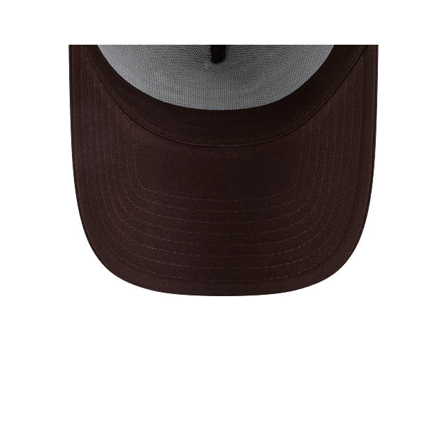 New Era 9Forty AFrame Chicago Bulls Trucker Cap Burnt Wood Brown Logo