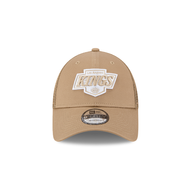 New Era 9Forty AFrame LA Kings Trucker Cap Tan White Logo