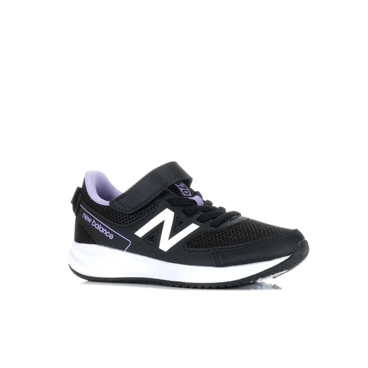 New Balance 570v3 Bungee Lace Top Strap Black Lilac YT570PP3