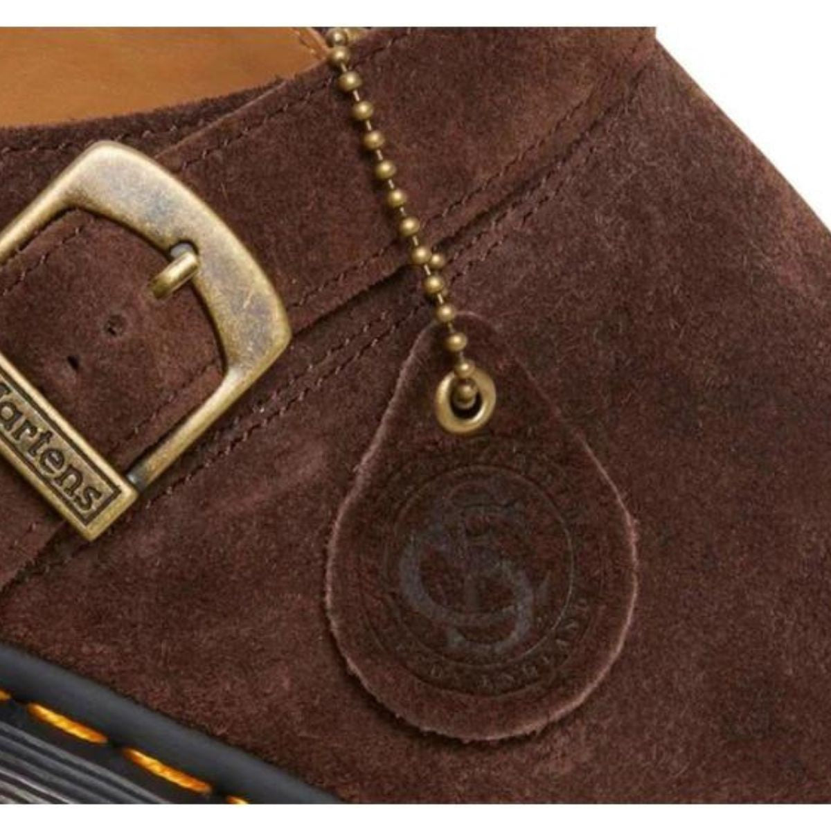 Dr Martens Isham Buckle Mule Dark Brown Desert Oasis Suede - Last Pair UK6