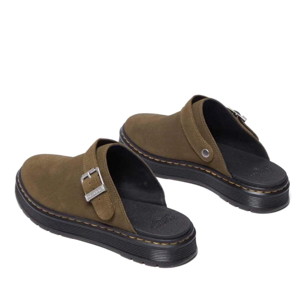 Dr Martens Brookline Mule DMS Olive Bronx Suede