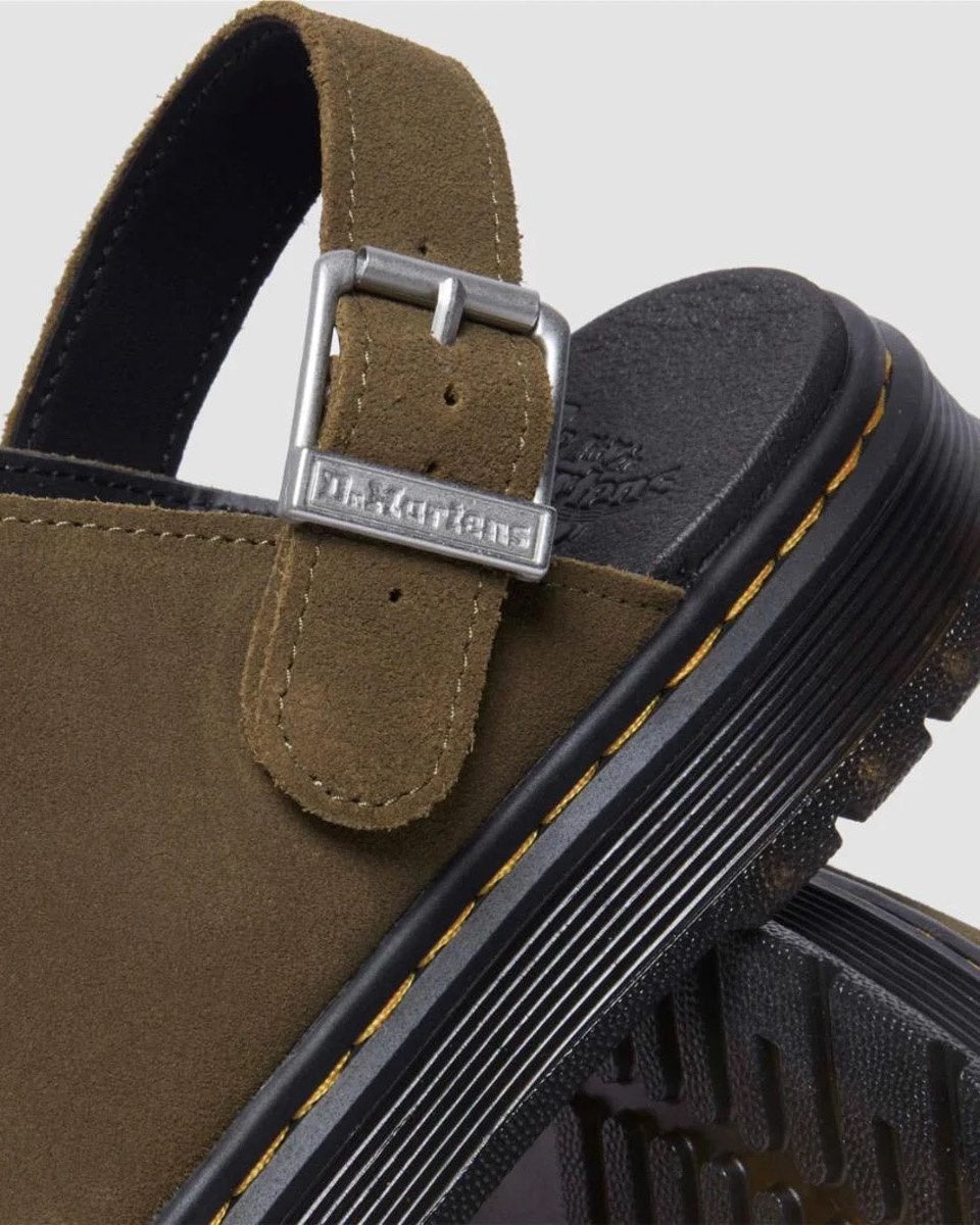 Dr Martens Brookline Mule DMS Olive Bronx Suede