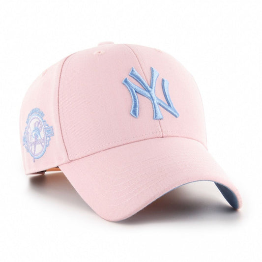 47 Brand MVP Sureshot NY Yankees Cap Pink Blue Logo