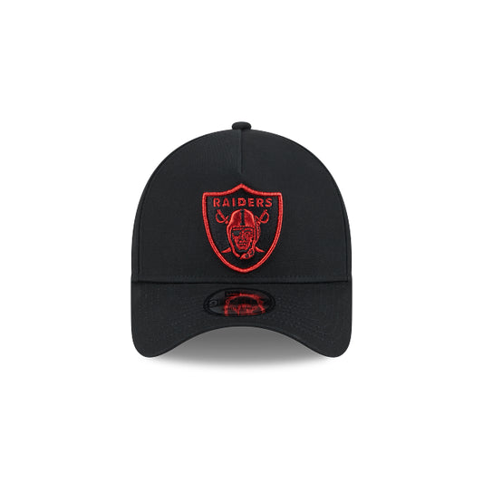 New Era 9Forty AFrame MAtallic Raiders Black Scarlet