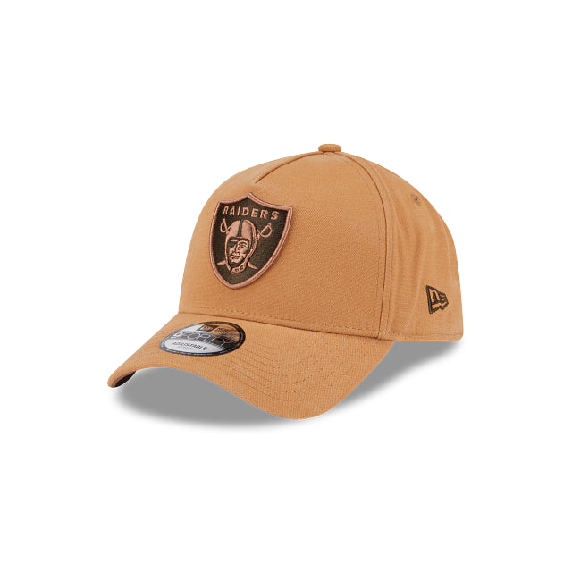 New Era 9Forty AFrame Washed Canvas Bronze Raiders LBZ