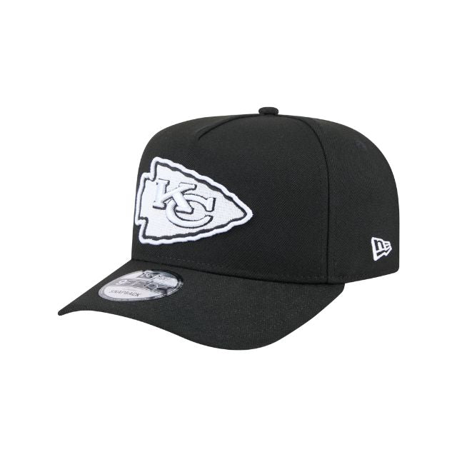New Era 9Fifty AFrame Kansas City Chiefs Cap Black White Logo