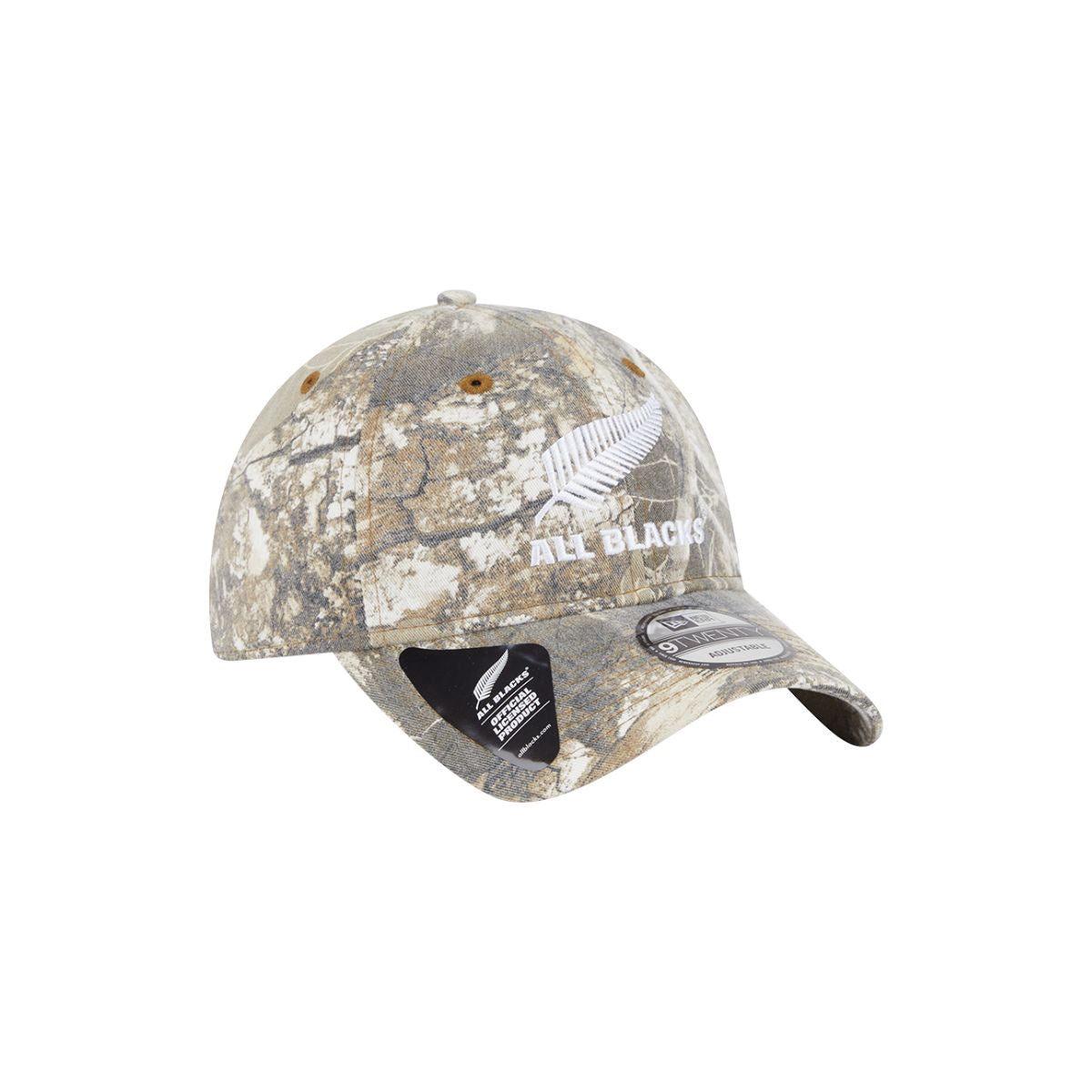 New Era 9Twenty All Blacks Real Tree White