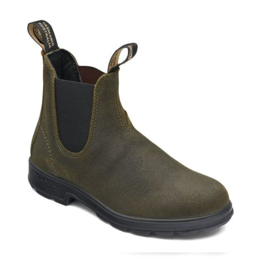 Blundstone 1615 Dark Olive Suede Chelsea Boot