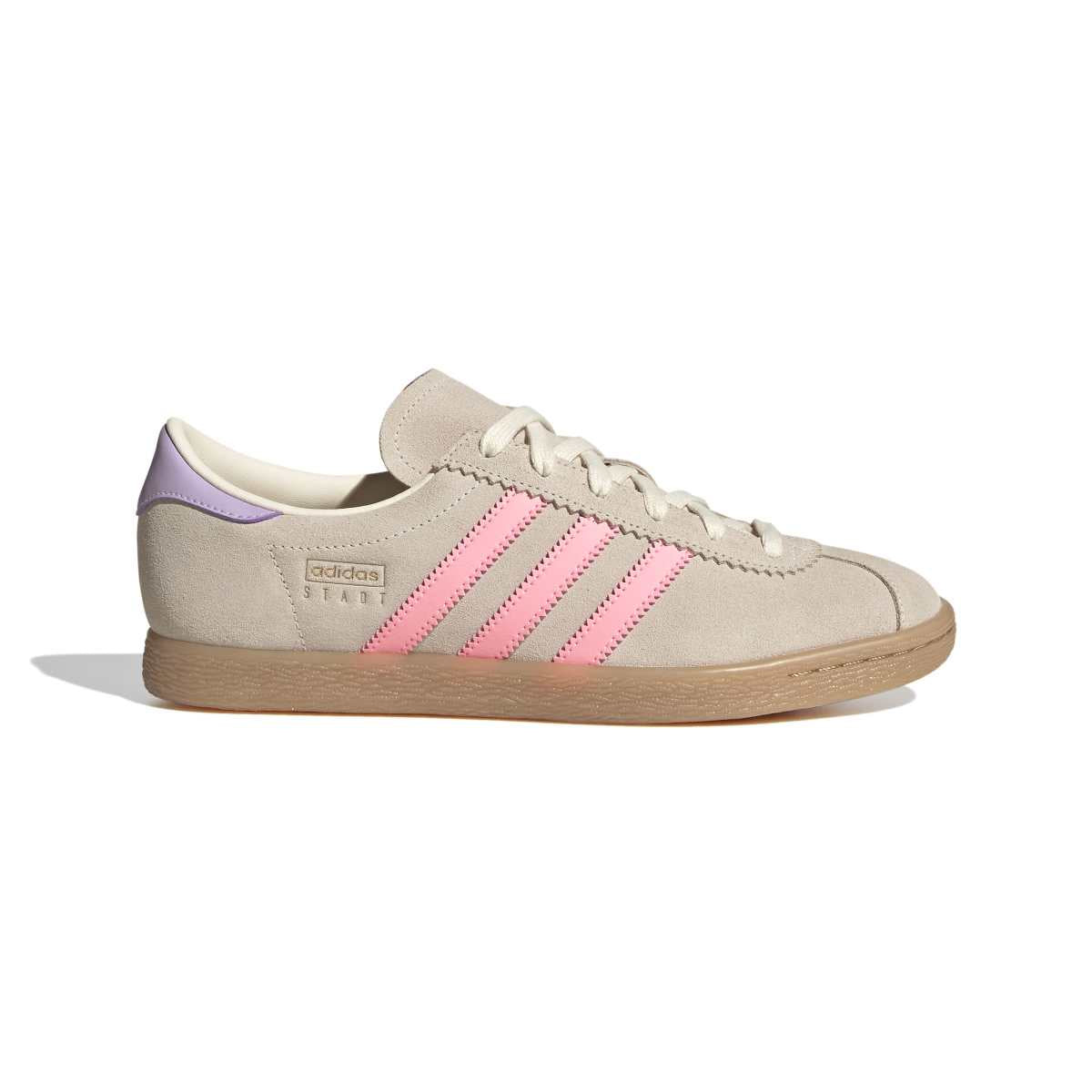 Adidas STADT Womens Cream Pink Stripe Purple back