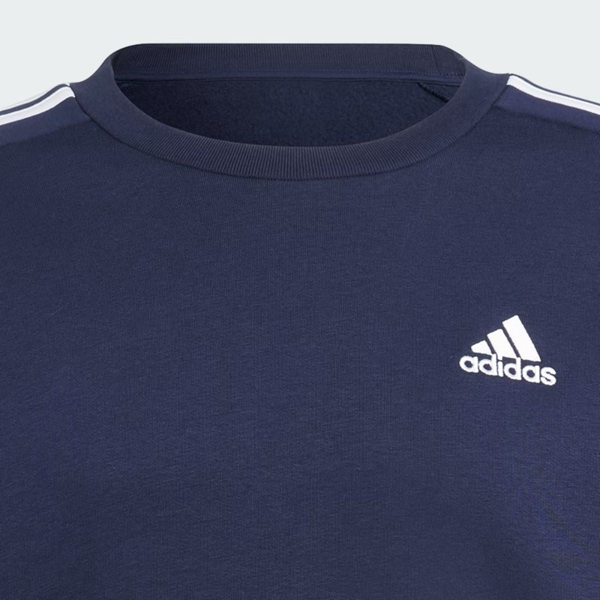 Adidas 3 Stripe Sweatshirt Navy Mens
