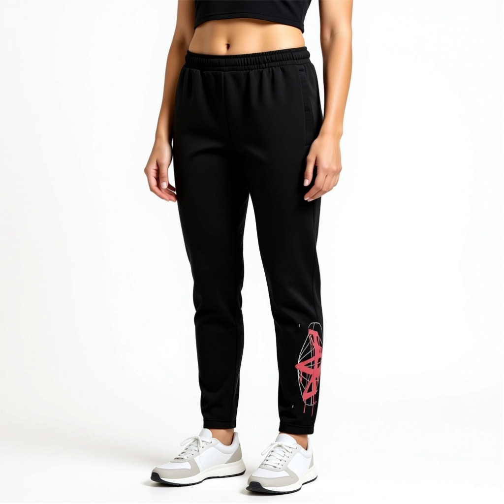 Adidas Behind Pant Black Turbo Pink