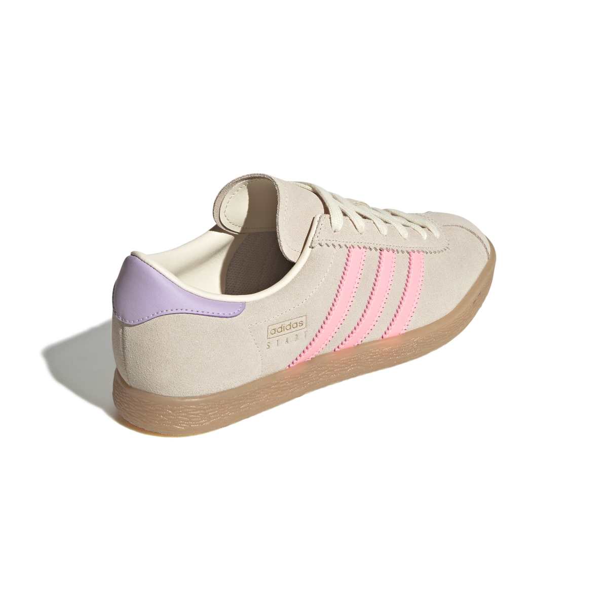 Adidas STADT Womens Cream Pink Stripe Purple back