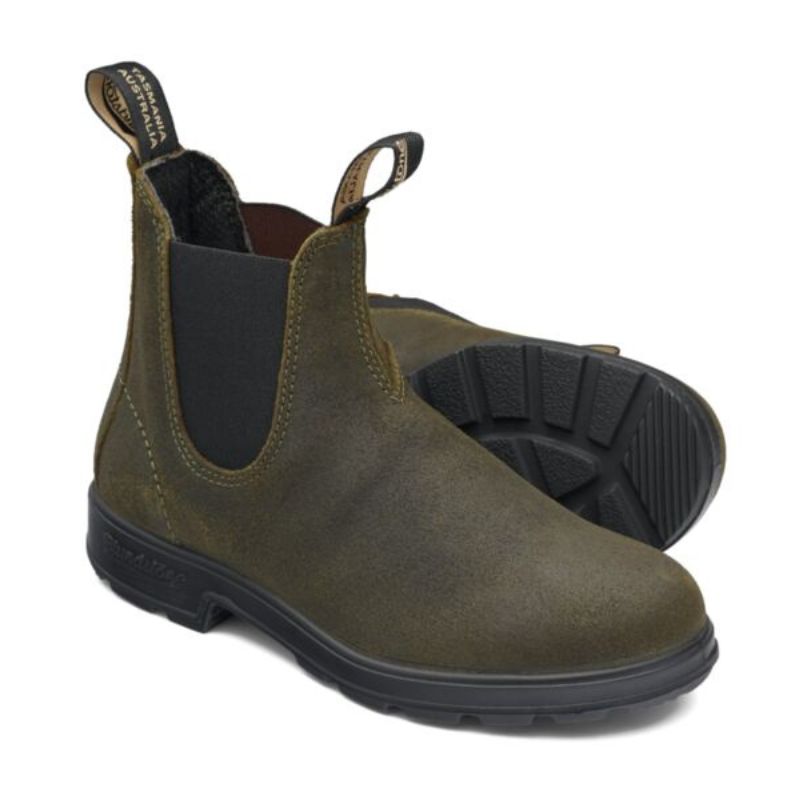 Blundstone 1615 Dark Olive Suede Chelsea Boot