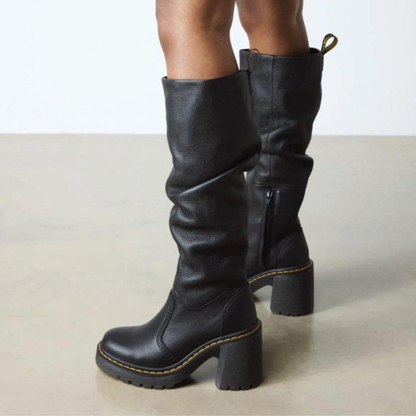 Dr Martens Kasey Pull on Virginia Knee High Black
