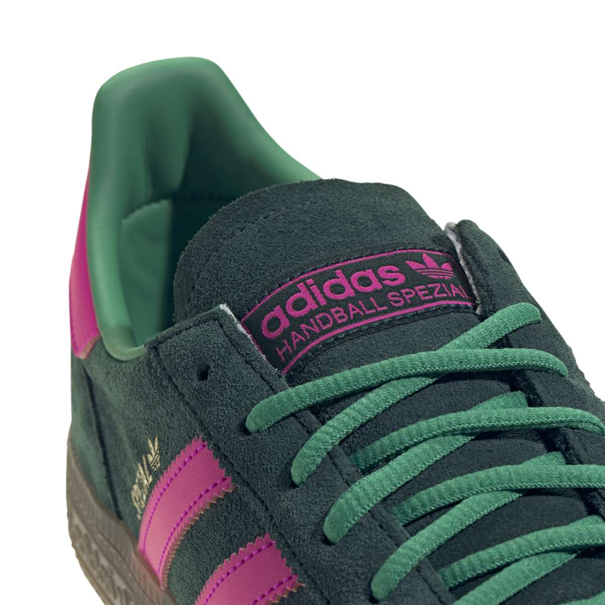 Adidas Handball Spezial Deep Green Shocking Pick Stripes