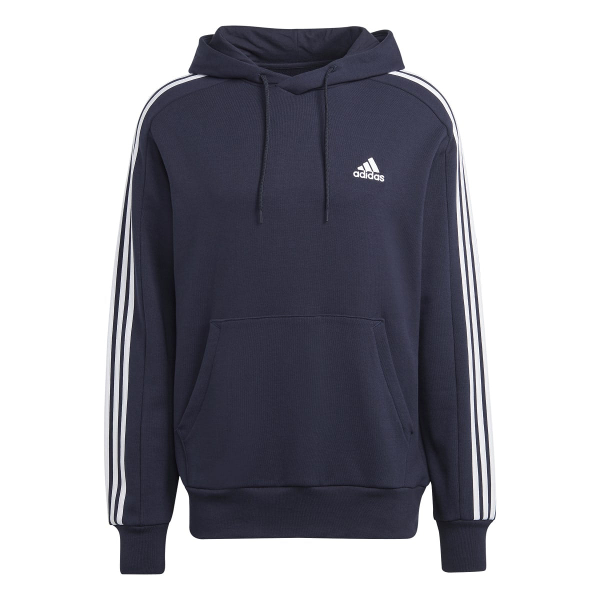 Adidas Blue Three Stripe over Hood Hoodie Navy