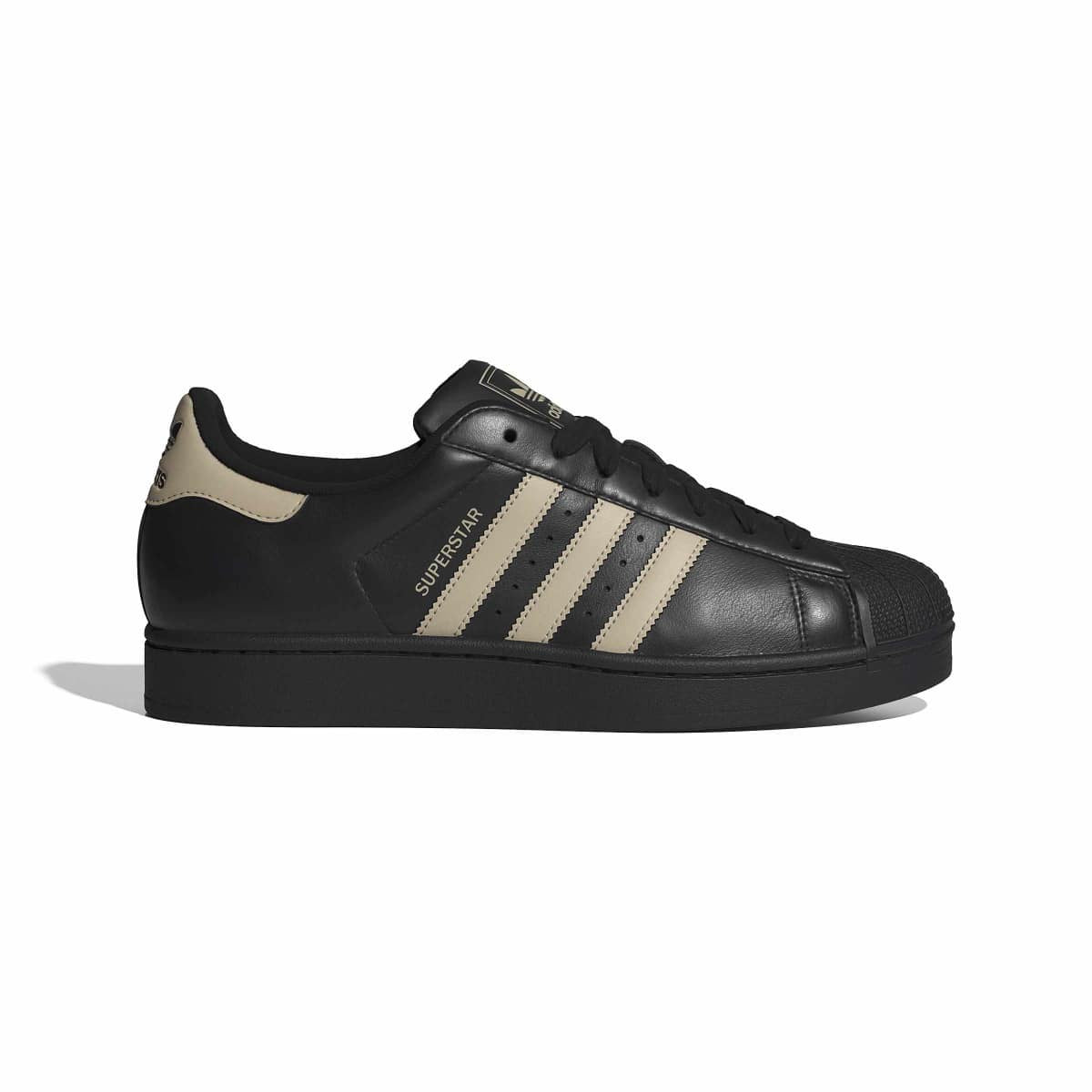 Adidas Superstar II Black Beige Stripes