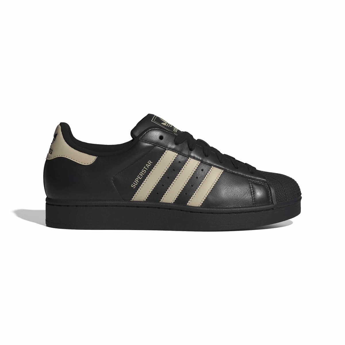 Adidas Superstar II Black Beige Stripes