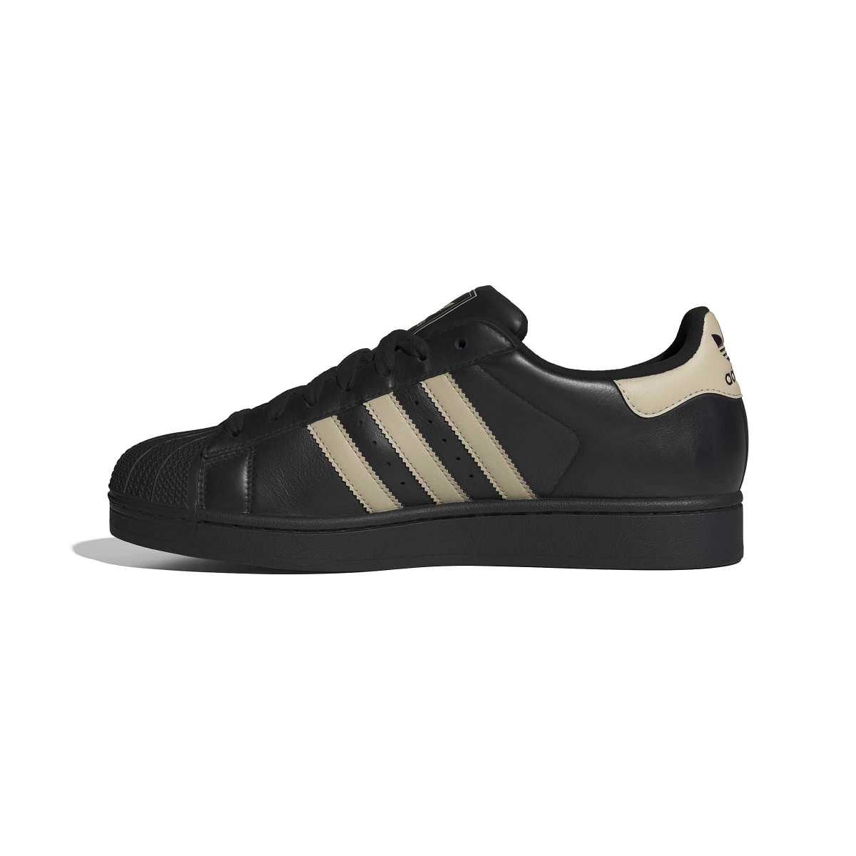Adidas Superstar II Black Beige Stripes