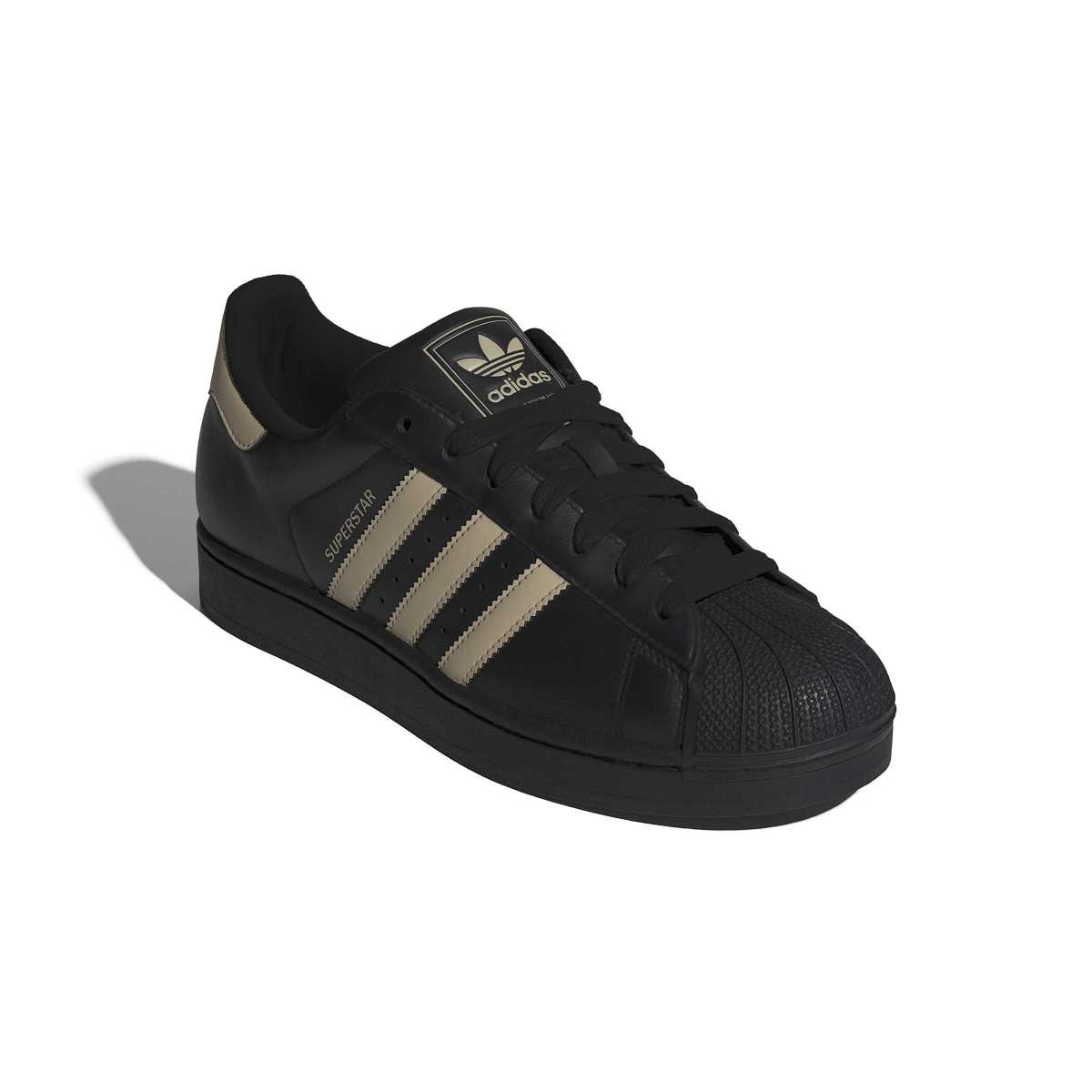 Adidas Superstar II Black Beige Stripes