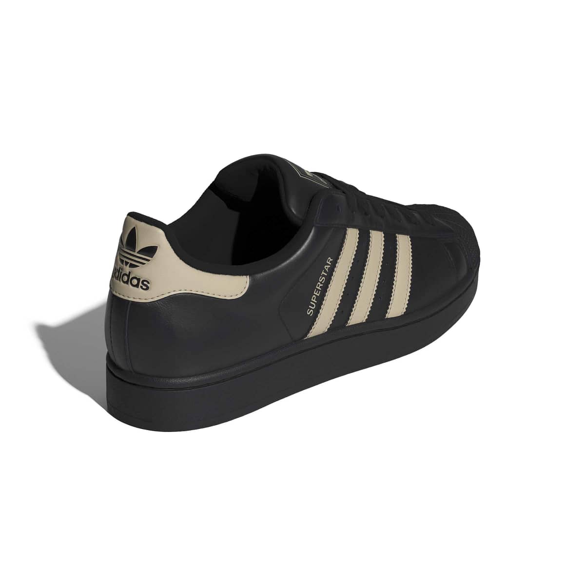 Adidas Superstar II Black Beige Stripes
