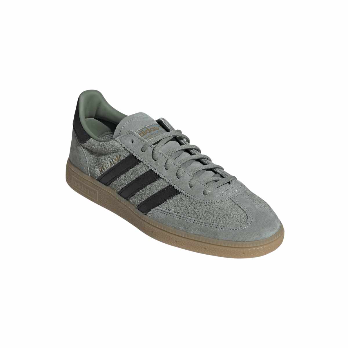 Adidas Handball Spezial Mens Silver Green Black Stripes