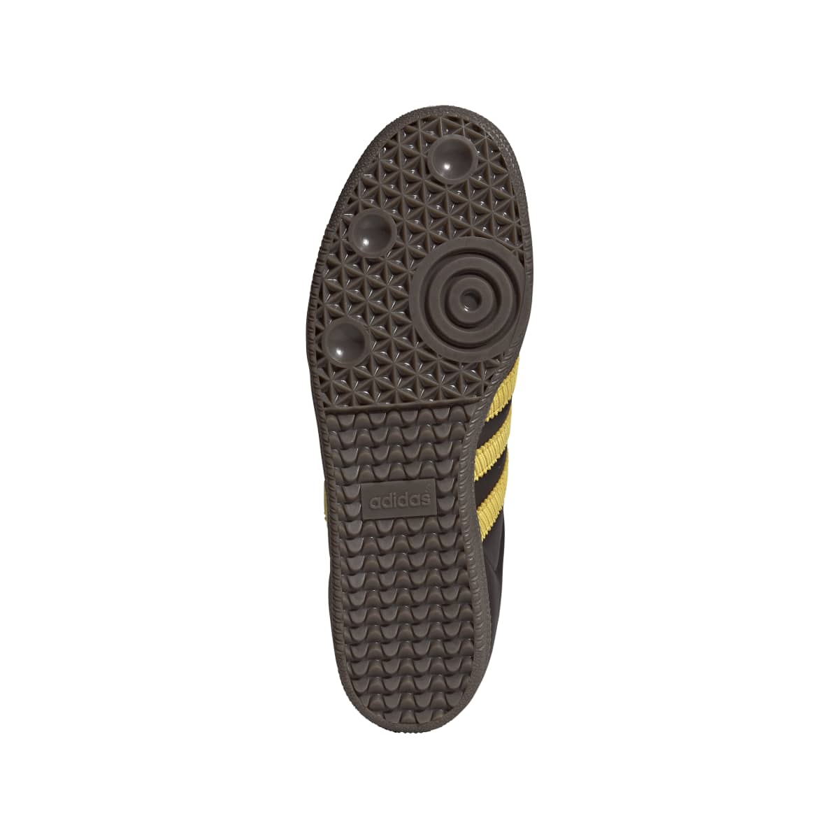 Adidas Samba OG Brown Black Toe Yellow Stripes Mens Sneaker
