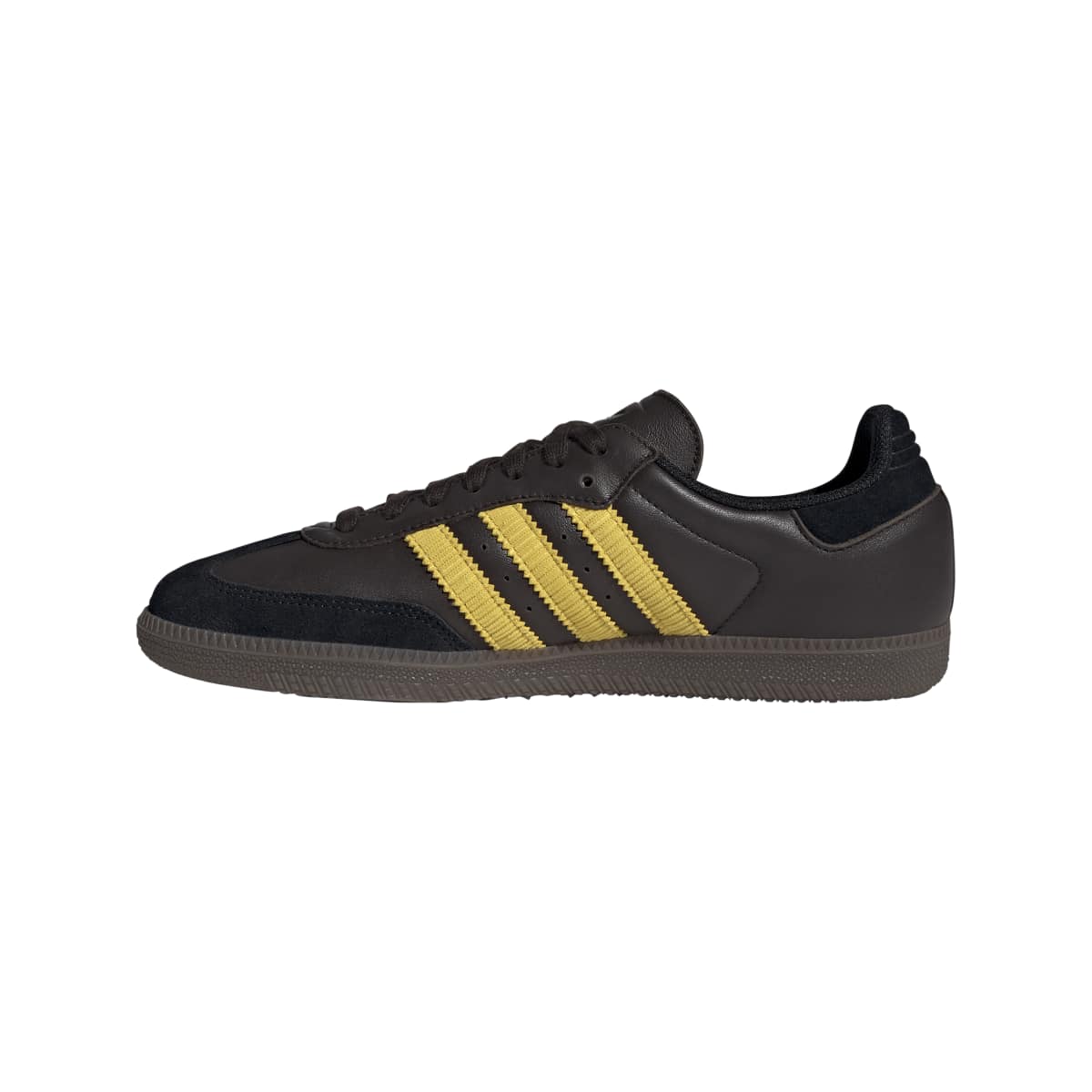Adidas Samba OG Brown Black Toe Yellow Stripes Mens Sneaker