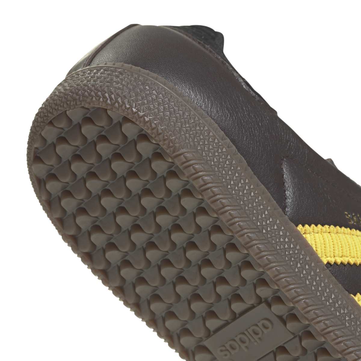 Adidas Samba OG Brown Black Toe Yellow Stripes Mens Sneaker
