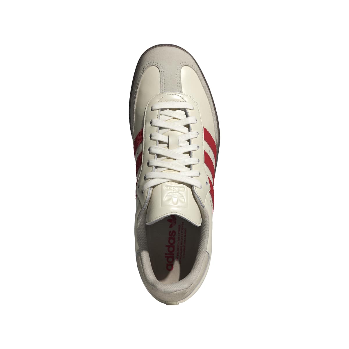 Adidas Samba OG Mens Off White Scarlet Red Stripes