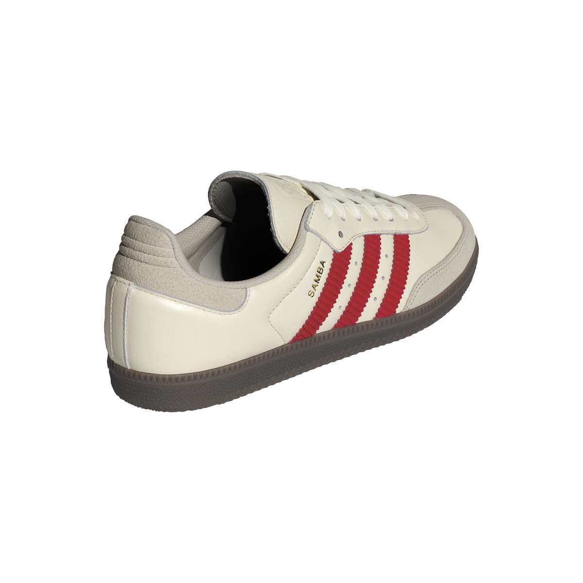 Adidas Samba OG Mens Off White Scarlet Red Stripes