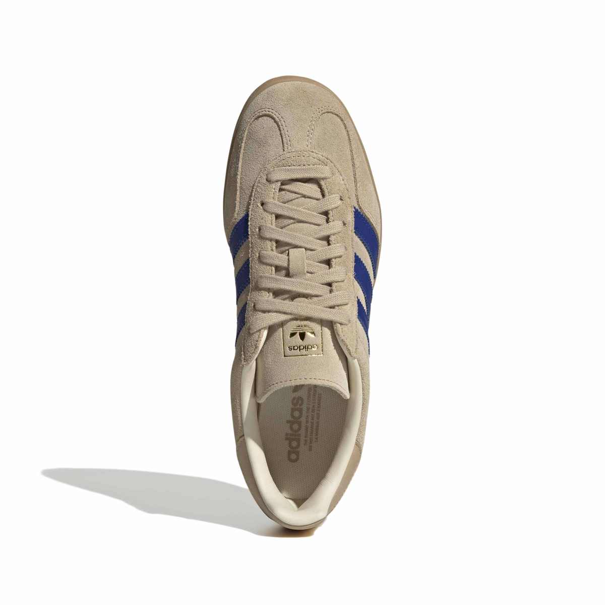 Adidas Gazelle Beige Blue Stripes Gum Sole