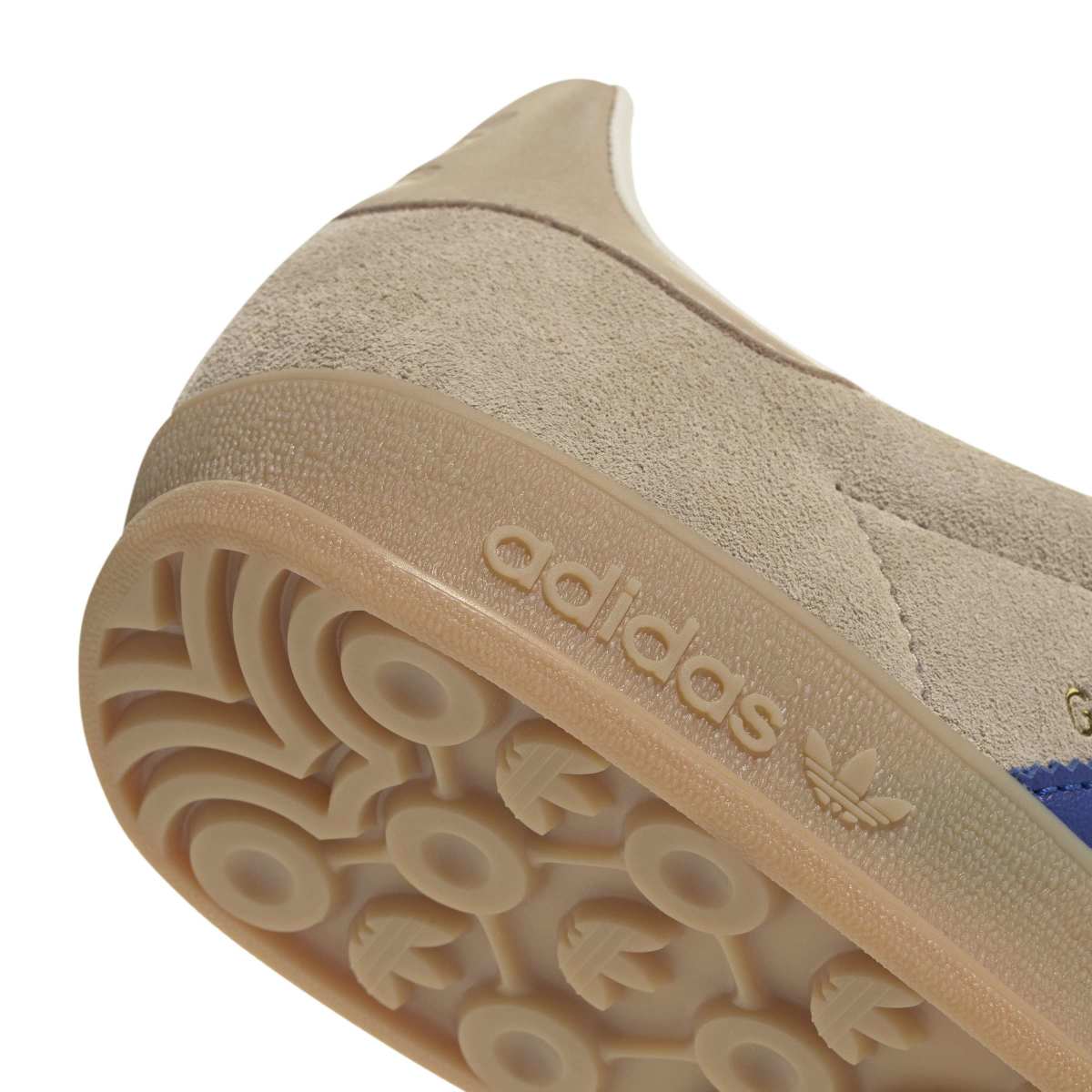 Adidas Gazelle Beige Blue Stripes Gum Sole