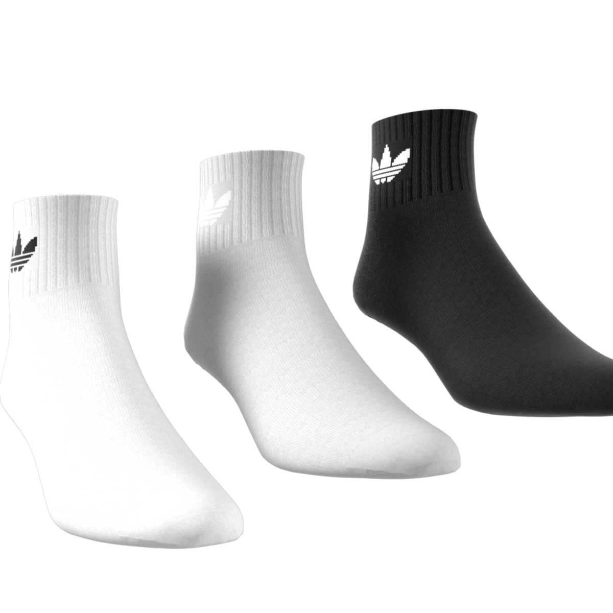 Adidas Mid Ankle Socks 3 Pack Multi Colour
