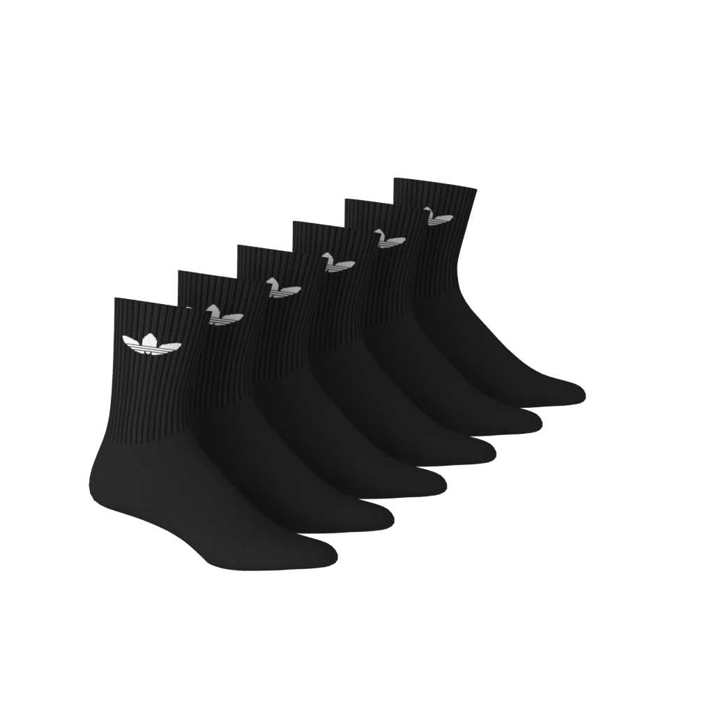 Adidas 6 Pack Black Crew Socks