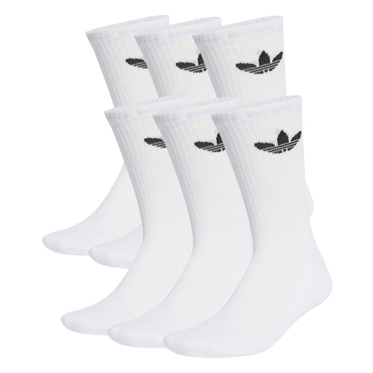 Adidas 6 Pack White Crew Socks
